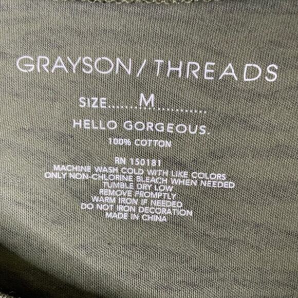 Grayson/Threads Wild Child Top Women Medium Long Sleeves Animal Print Casual - Picture 7 of 7